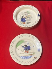 PADDINGTON BEAR The Queen's friend 7 1/4" Child's Plate 1983 - 2 Pc - England