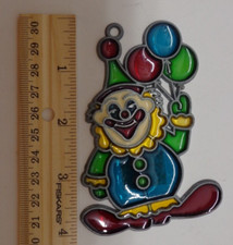 Suncatcher Clown Colorful Faux Stained Glass