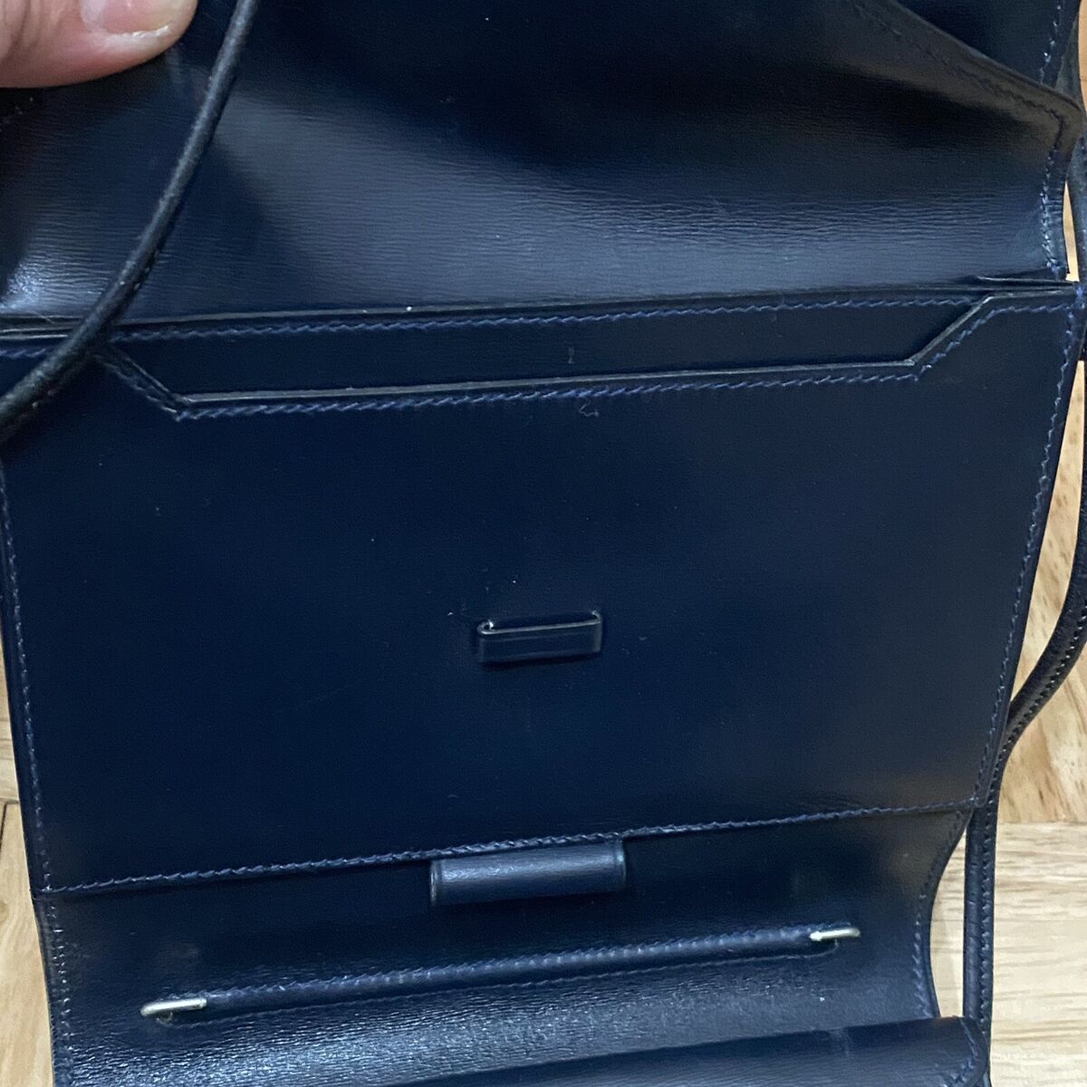 Vintage 80s HERMES Paris Blue Leather Travel Writing Case Vintage 80s HERMES Paris Blue Leather Travel Writing Case