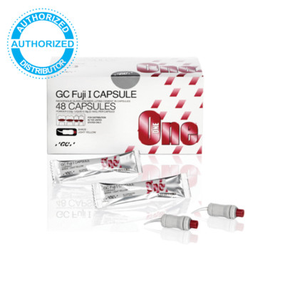 GC Fuji I Radiopaque Glass Ionomer Luting Cement 48 Capsules Light Yellow 425095