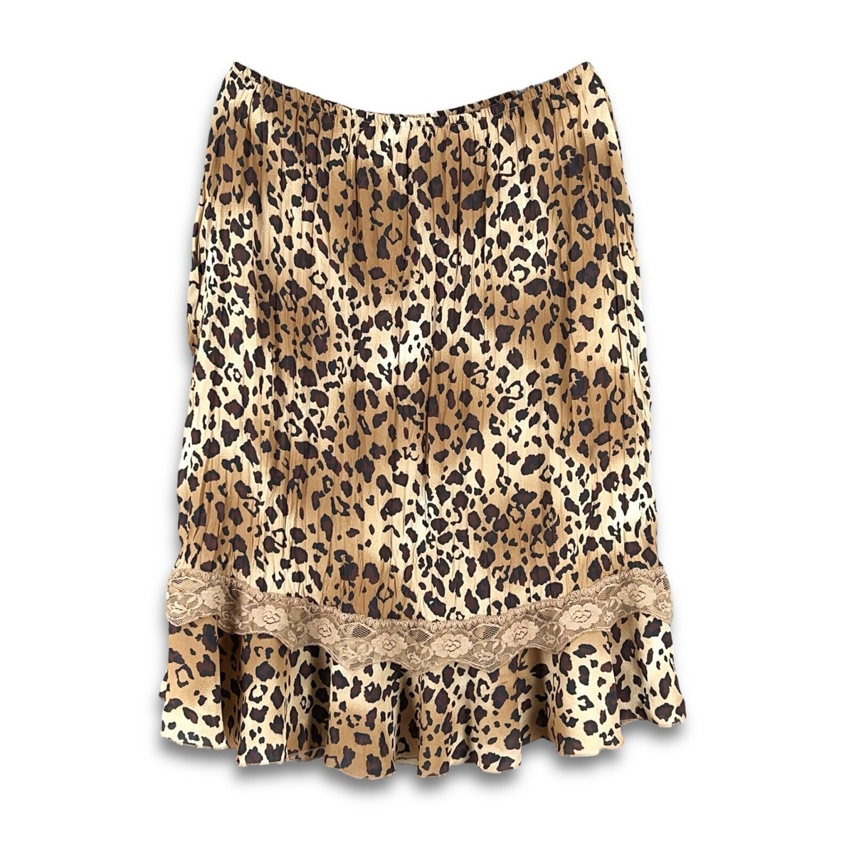 Floral Plus Size Midi Skirt Queen Size Y2K Midi Skirt Cheetah