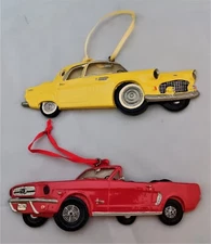 Ford Motor Co Vintage  T-Bird & Mustang Ornaments by Kurt S Adler (D22)