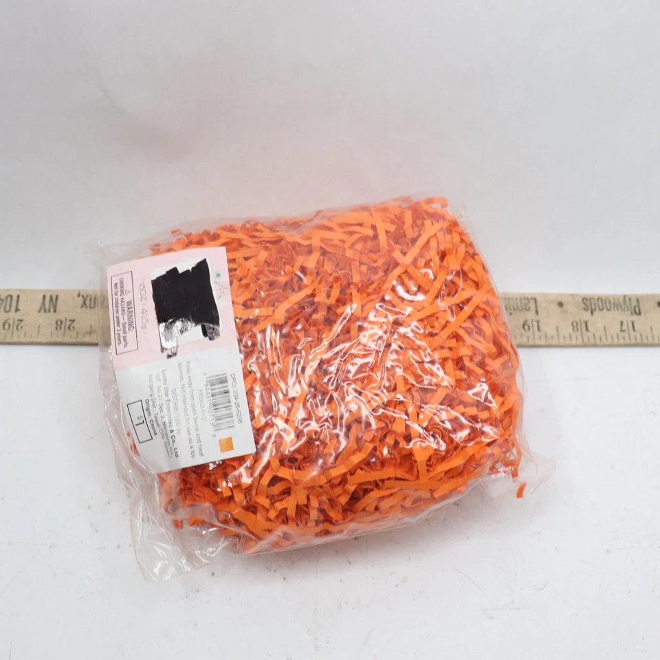 Relleno de cesta triturada Lucky Star en todos los tamaños papel arrugado naranja 15 OZ Foto 3 de 4