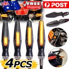 4X Motorcycle Indicators LED Turn Signal Flowing Water Light Amber Blinker Lamp