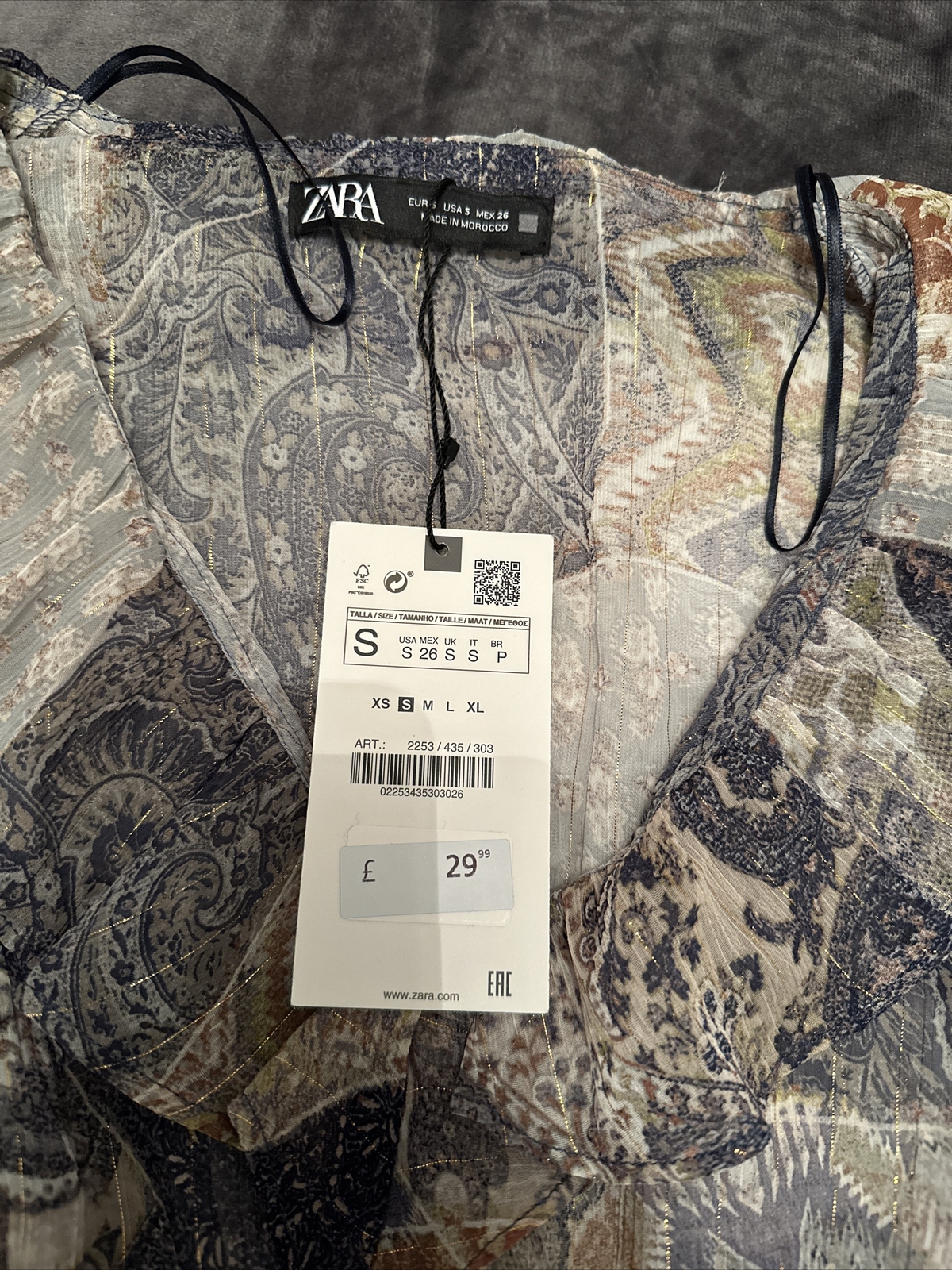 BNWT ZARA MULTI COLOURED RUFFLE PATCHWORK PRINT M… - image 10