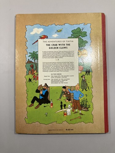 The Crab with the Golden Claws TinTin by Herge (Hardcover, 1958 First Edition) - Picture 12 of 12