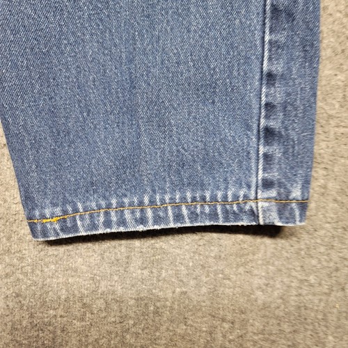Levis Jeans Mens 36x25 Blue 505 Stonewash Regular Fit Straight Denim Altered Hem - Picture 3 of 21