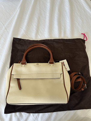 Kate Spade Grant Park Alida Shoulder Tote in bone/dkrst Taupe