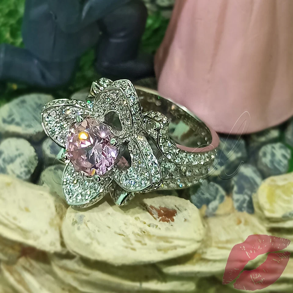2,50 Kt Rund Diamant Frauen Hochzeit Ring Verlobungsring Weißgold-Finish Silber - Bild 2 von 4