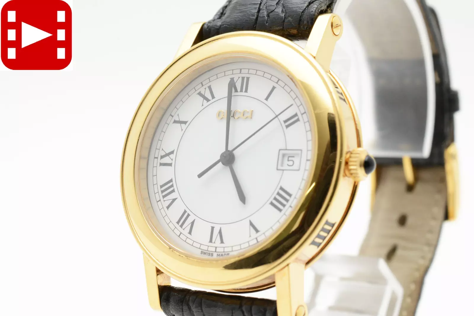?Montre homme vintage [presque comme neuve] GUCCI 7200M cadran blanc romain date quartz JAPON