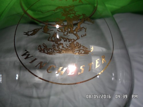 GRANDE COPPA IN VETRO BALLOON PUBBLICITA' WINCHESTER VINTAGE ANNI '60 RARA - Foto 7 di 12