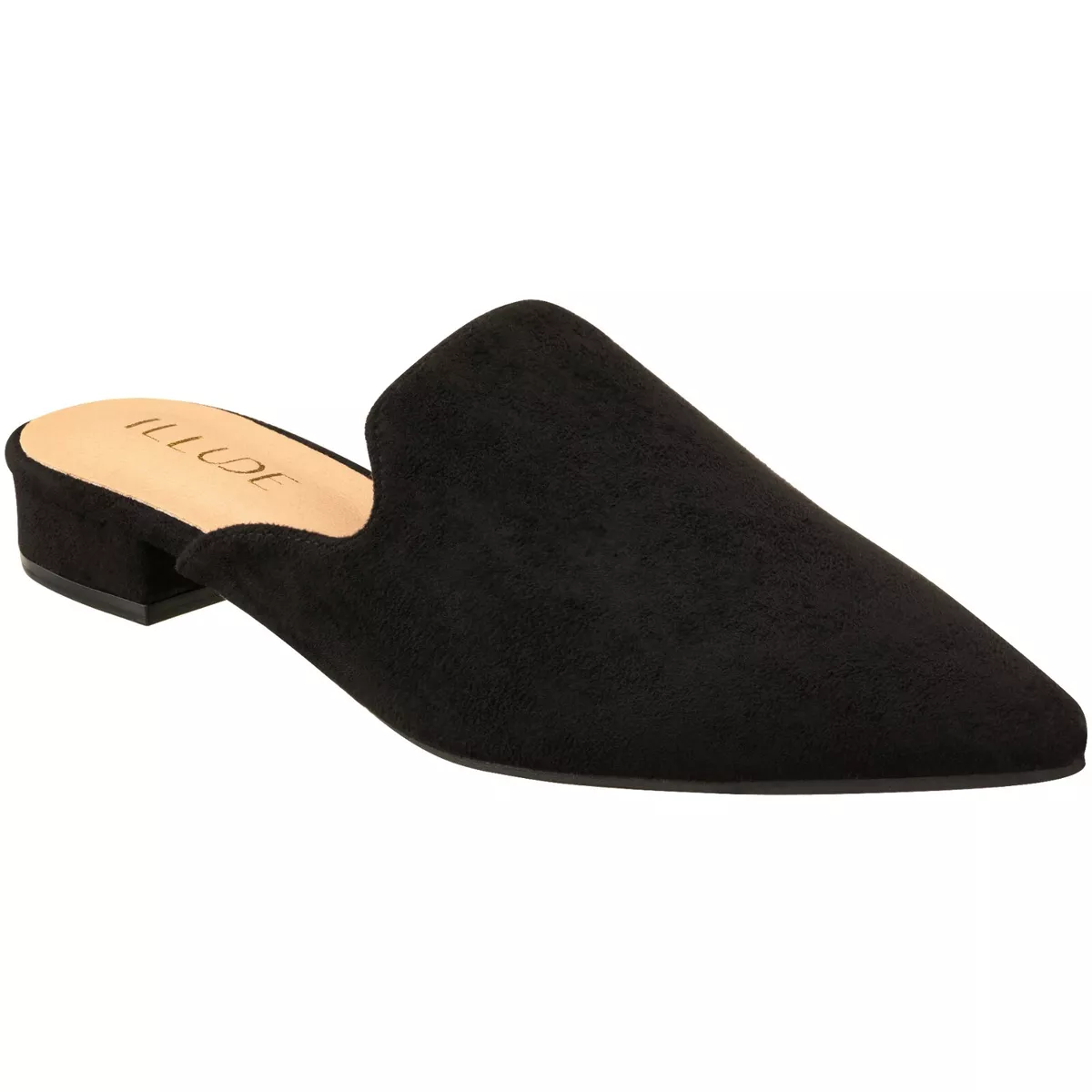 NEW ILLUDE Women s Flat Mules Pointed Toe Backless Slip on Slides Loafer Shoes