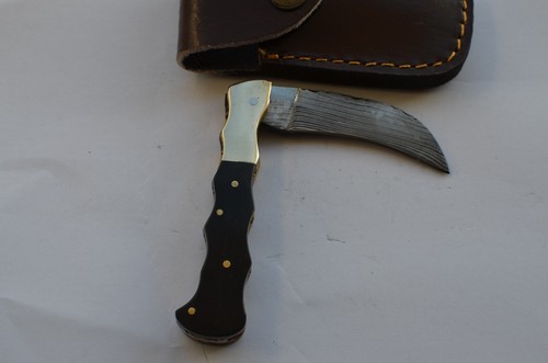 damascus custom made folding knife From The Eagle Collection 7268RR - Picture 6 of 12