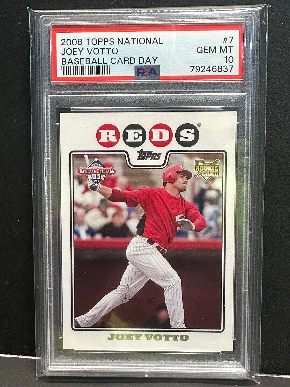 Joey Votto 2008 Topps #7 National Baseball Card Day Rookie RC #7 PSA 10 GEM MT