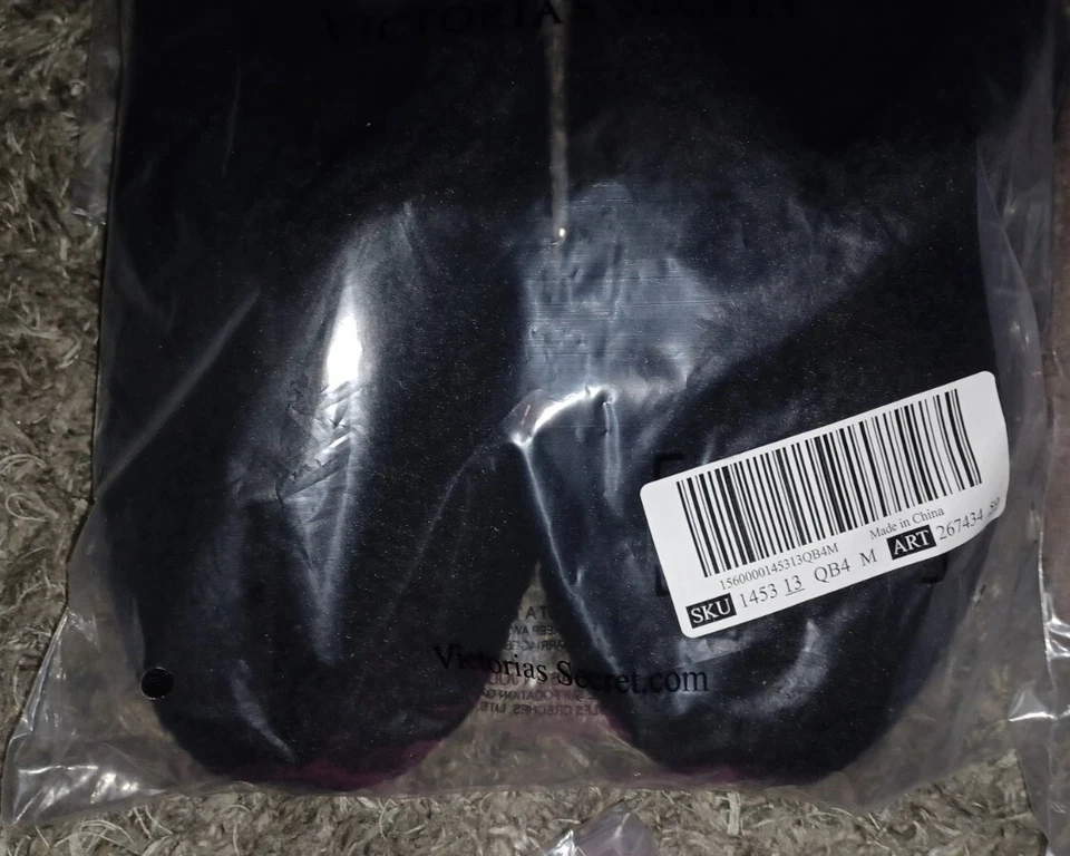 VS Rosa Acogedor Zapatilla Botines Nuevo Talla Mediana7/8 Negro Foto 3 de 3