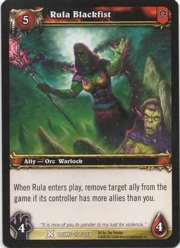 WOW World Of Warcraft CCG Drums Of War 2008 Individual Trading Cards - Picture 105 of 141