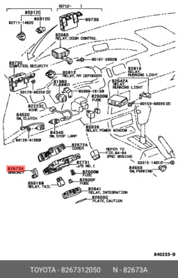 Original OE Halterung, Abzweigblock, 8267312050 für Toyota 82673-12050
