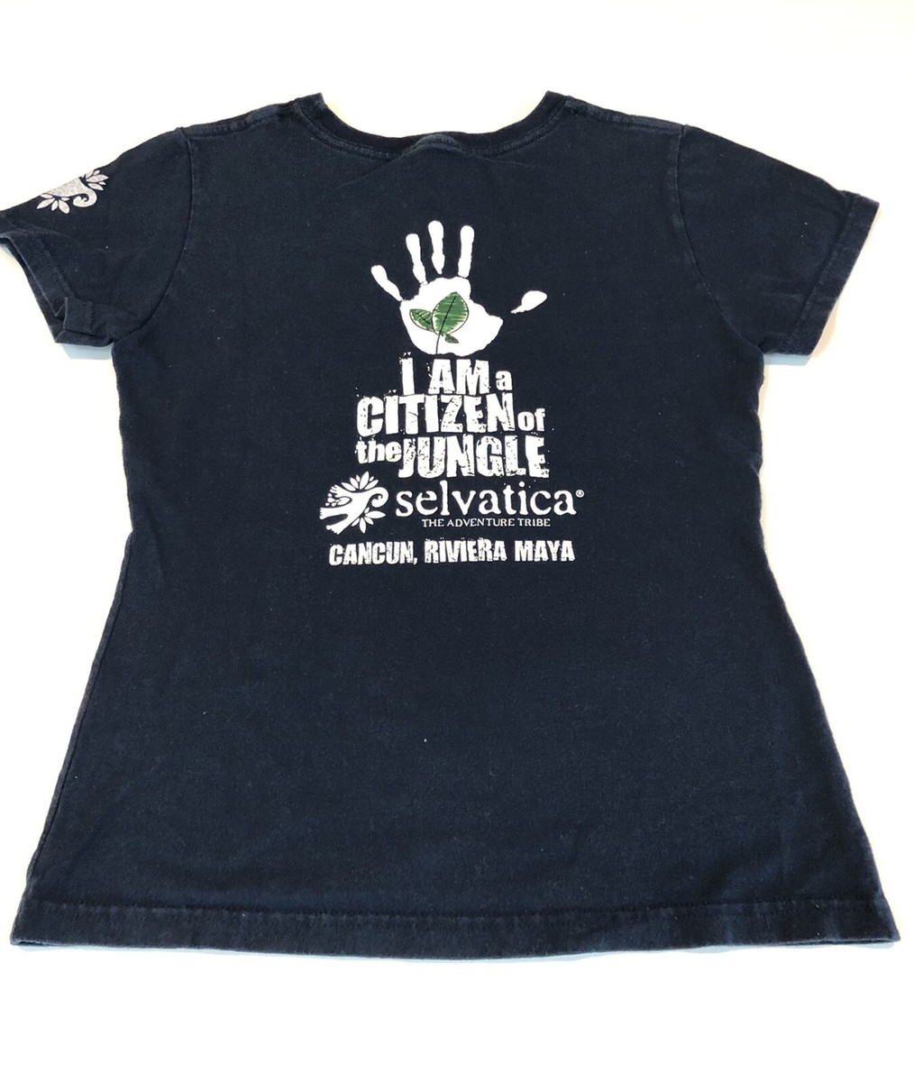 Selvatica Cancun Mexico Women's T-shirt Top XS Navy VGUC