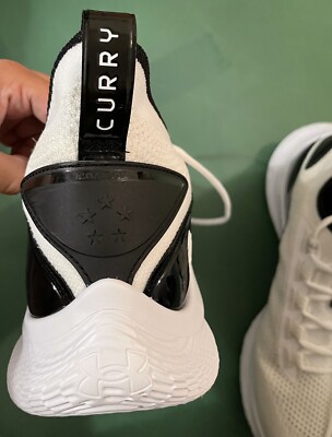 Under Armour Curry Flow 8 Men's Basketball Shoe Sz 12 White Black