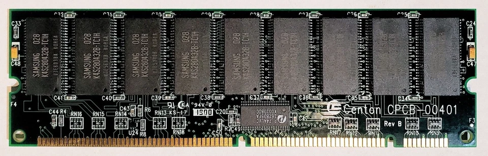 Centon CINT512M/RP100S IKSAV4VGA 130981 512MB PC100 RegECC Memory DIMM, RARE - Image 2 of 2