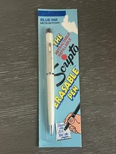 Vintage SCRIPTO Blue Erasable Ink Medium Point NOS SEALED