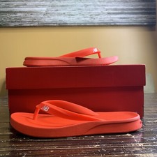New Balance Mens Sut24nf Neo Flame/Munsell White Flip Flops Size 5 B Wide