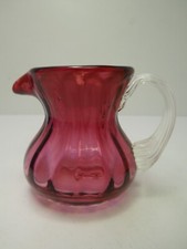 VINTAGE CRANBERRY RUBY RED GLASS JUG