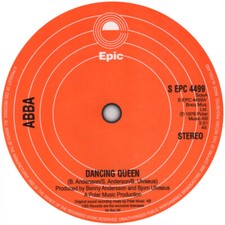 Abba. Record Label Vinyl Sticker. Dancing Queen. Waterloo. Mamma Mia
