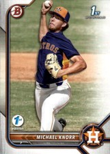 2022 Bowman Draft 1st Edition Michael Knorr #BD-120 Houston Astros 10M