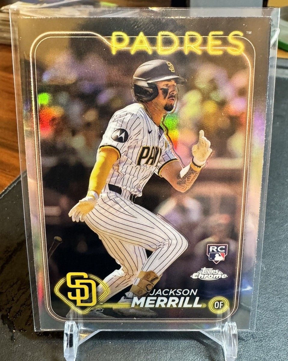 Jackson Merrill RC 2024 Topps Chrome Refractor #207 San Jackson Merrill RC 2024 Topps Chrome Refractor #207 San
