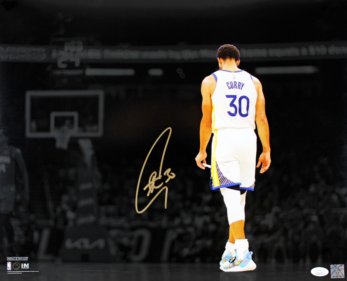 Warriors Stephen Curry Authentic Signed 16x20 Horizontal