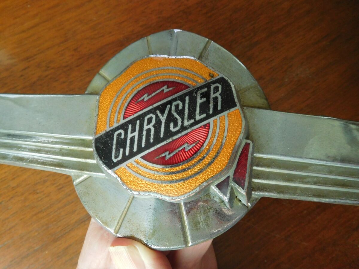 1950 Chrysler Hood Ornament Emblem Badge Windsor Newport 1950 Chrysler Hood Ornament Emblem Badge Windsor Newport