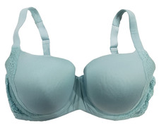 Sujetador Secret Treasures #ST114 38DDD Aqua Cloud con aros ribete de encaje