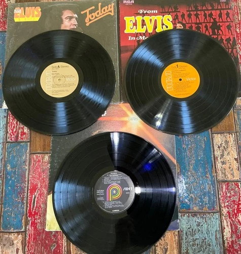 Elvis Presley Vinyl Lot Of 3 Albums TODAY/NEVER WALK ALONE/IN MEMPHIS