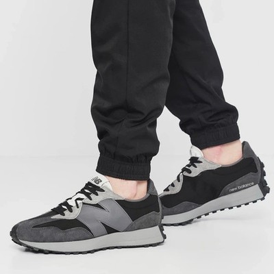 NEW BALANCE 327 LOW MS327GRM TRAINERS SNEAKERS MEN SHOES BLACK