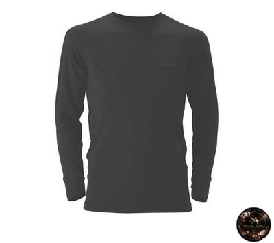 Montbell Super Merino Wool L.W. Rundhals Shirt Herren Schwarz BK / XL