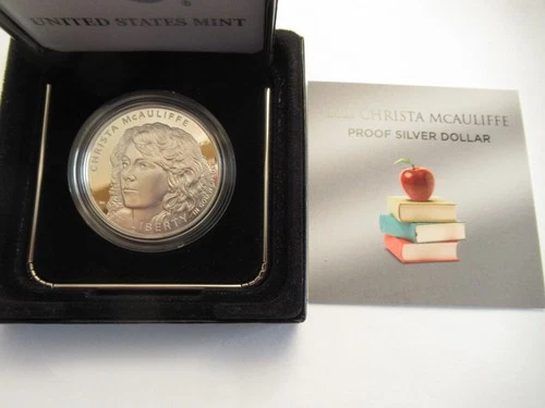 2021 Christa McAuliffe Proof Silver Dollar (.999-26.73 gr) US Mint Pkg/COA