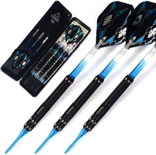 CUESOUL Soft Tip Darts Set Plastic with Dart Case