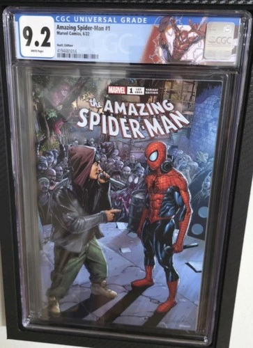Amazing Spiderman 1 Hustl Edition Eminem Variant CGC 9.2 w/CGC Spider-Man Banner