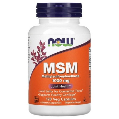 NOW FOODS MSM Methylsulfonylmethan 1000mg (Methylsulfonylmethan) 120 pflanzliche