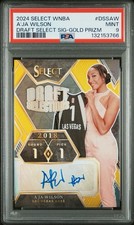 2024 Select WNBA Draft Selections Signatures A'ja Wilson #DSS-AW Gold /10 Psa 9