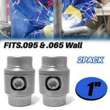 2 PACK Tube Connector Adapter Weld Fabrication Bungs 1" .095 & .065 Wall