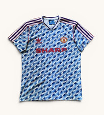 Manchester United Away 1990 1992 ADIDAS Football Shirt Jersey Size L Vintage