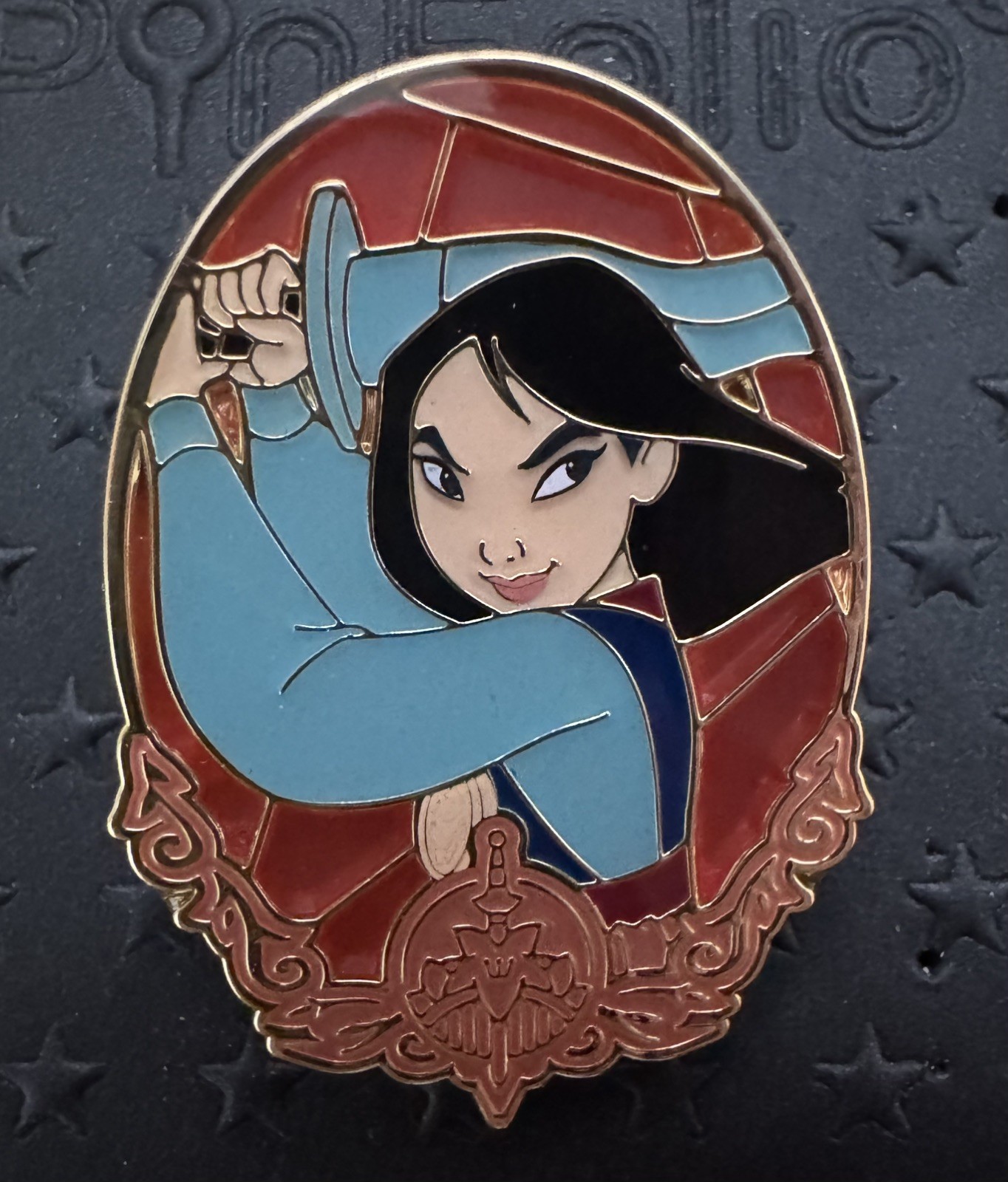 Loungefly Disney Princess Stained Glass Portrait Blind Box Pin - Mulan - New