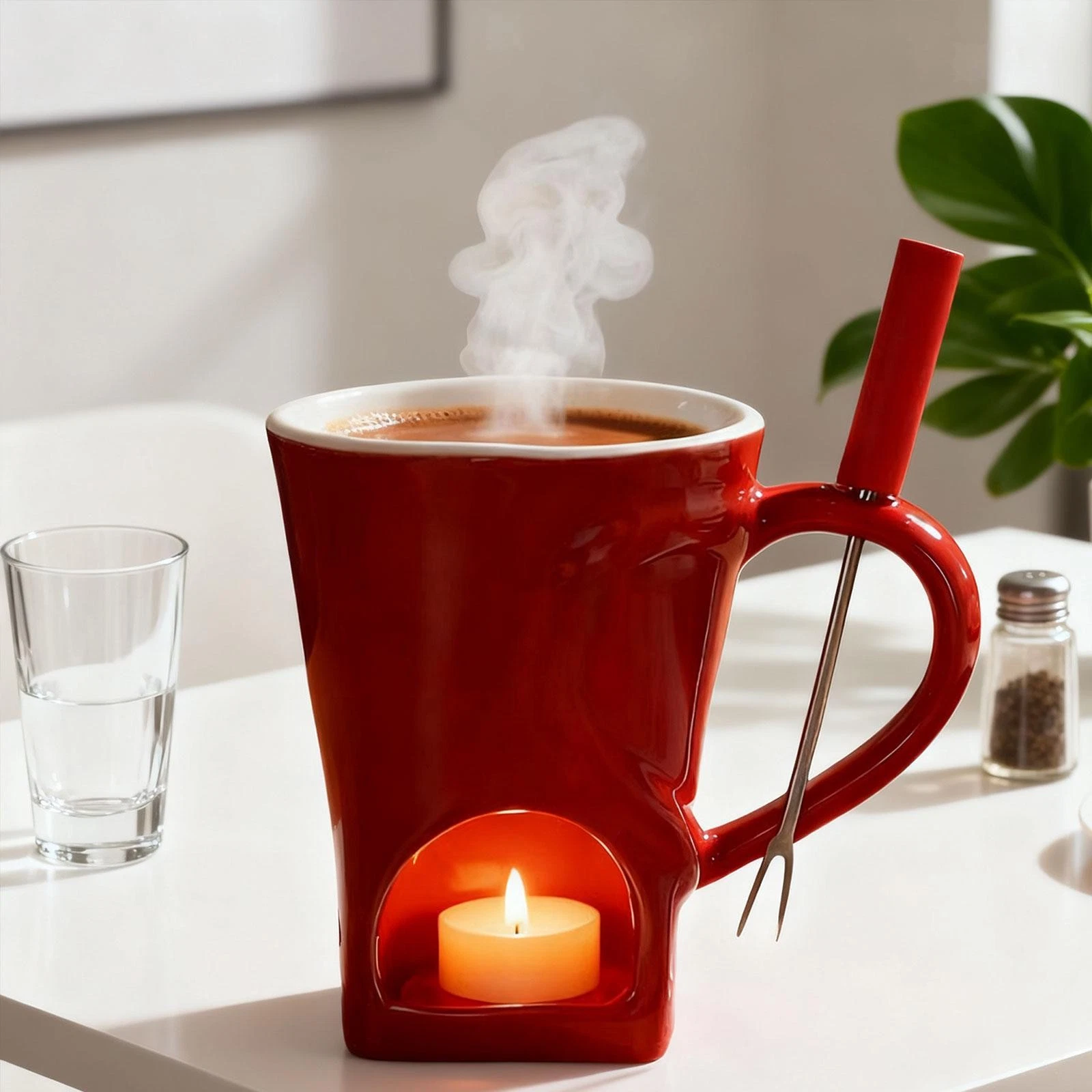 Chocolate Fondue Mug Chocolate Melting Cup Candy Ceramic Chocolate Fondue Pot