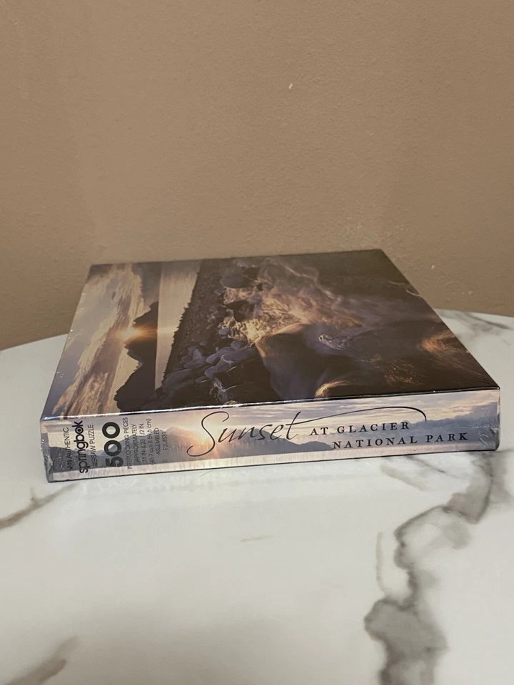 Springbok Jigsaw Puzzle Sunset at Glacier National Park NEW Factory Sealed - Image 2 of 4