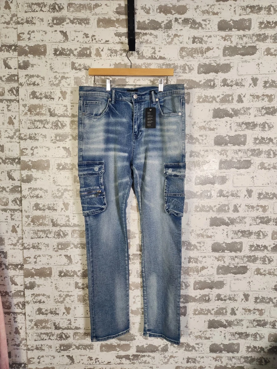Pantalon en jean Skinny bleu foncé avec ceinture pour femme Bolf S3958-3P