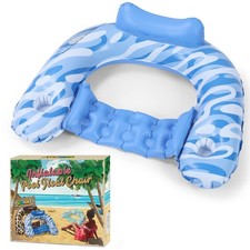 Inflatable Pool Float Chair - Floating Pool Chair Lounge Floats for Swimming ...