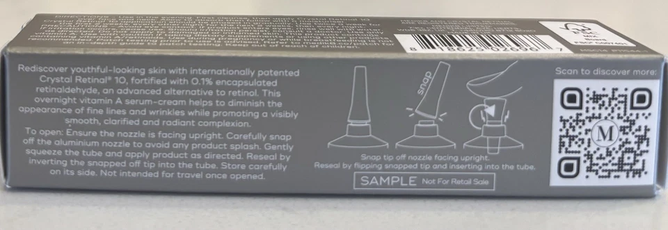 Medik8 Crystal Retinal 10 Night Serum Vitamin A Anti-Aging 0.13 oz NIB - Image 2 of 4