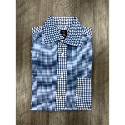 Robert Talbott Estate Trim Fit Plaid Patched Long Sleeve Button Down - 15.5 (M)